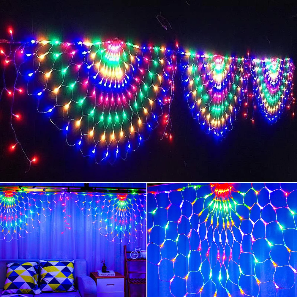 

Рождественское украшение, гирлянда-занавеска для улицы и помещения, Рождественская гирлянда, Сказочная гирлянда, светодиодное праздничное освещение для домашнего декора, новый год 2022