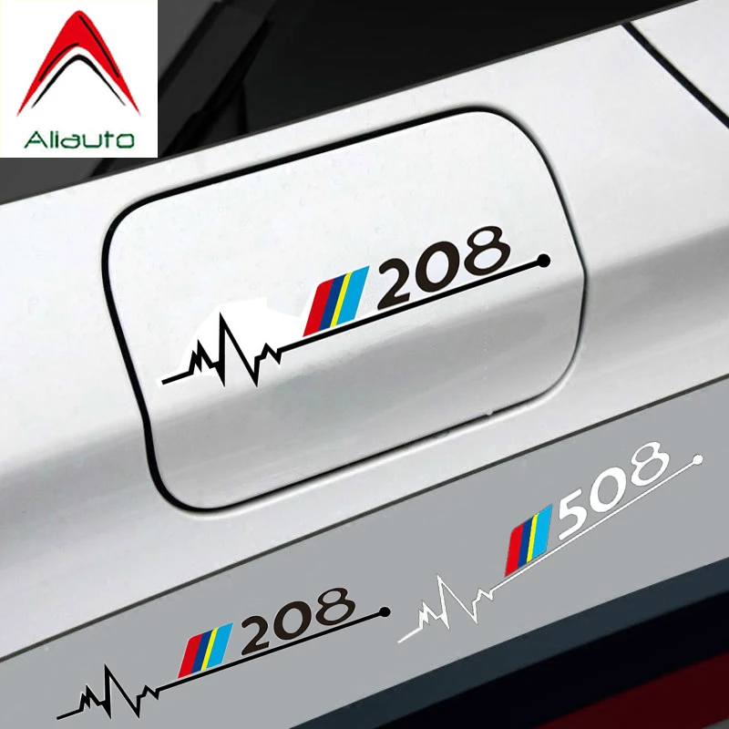 Наклейка и наклейка для крышки топливного бака автомобиля Aliauto аксессуары Peugeot 106