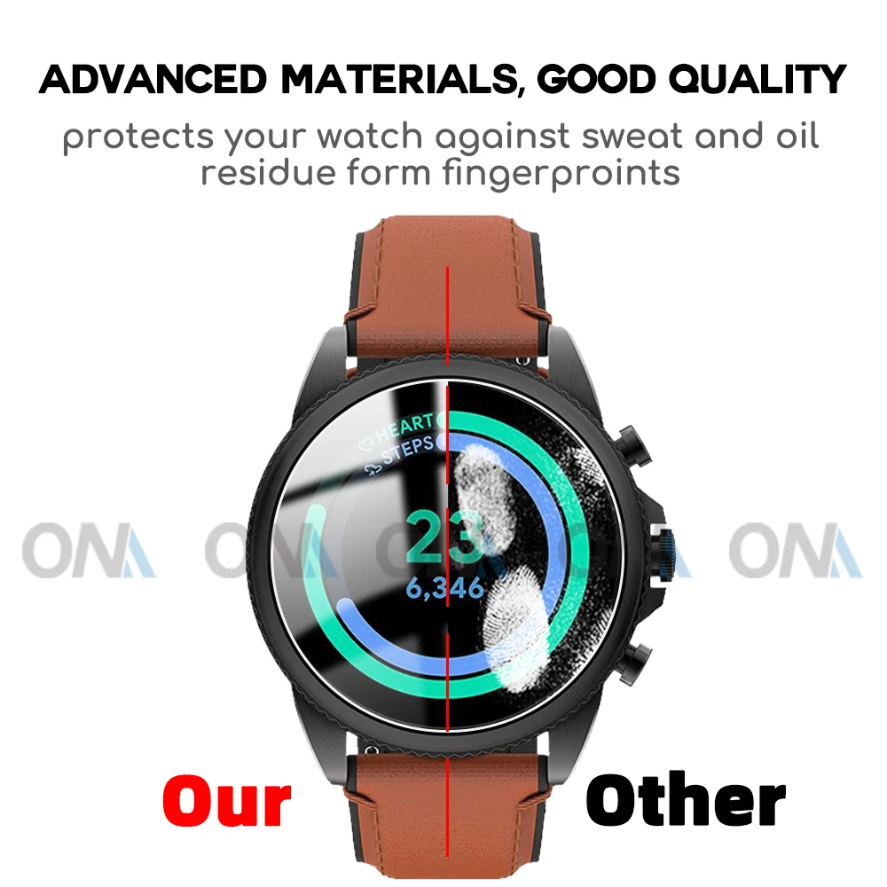 1-3 Pcs Tempered Glass Clear Screen Protector For Fossil Gen 6 5 44mm Smart Watch 9H Protection Film Cover ​Accessories
