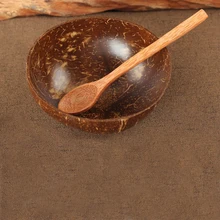 Натуральный кокос Чаша Украшение фруктовый салат лапша, рис чаша деревянные фрукты чаша украшение ручной работы креативная миска из скорлупы кокоса фруктовница деревянная чаша