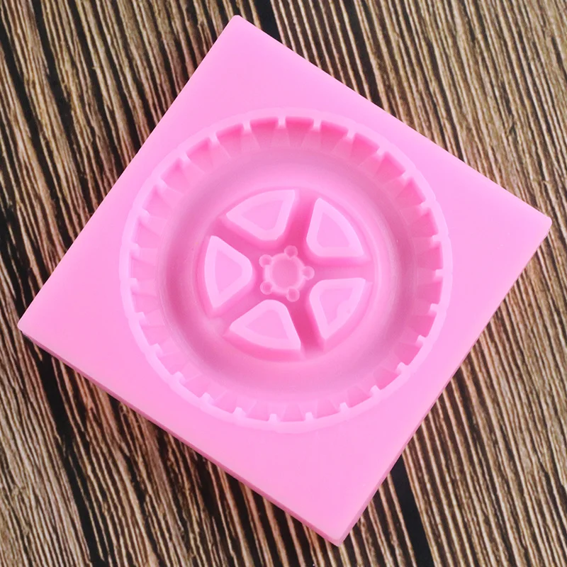 3D Tyre Silicone Mold Fondant Molds DIY Baby Birthday Cake Decorating Tools Candy Clay Chocolate Gumpaste Mould Cupcake Baking silicone mold cake decorating tools