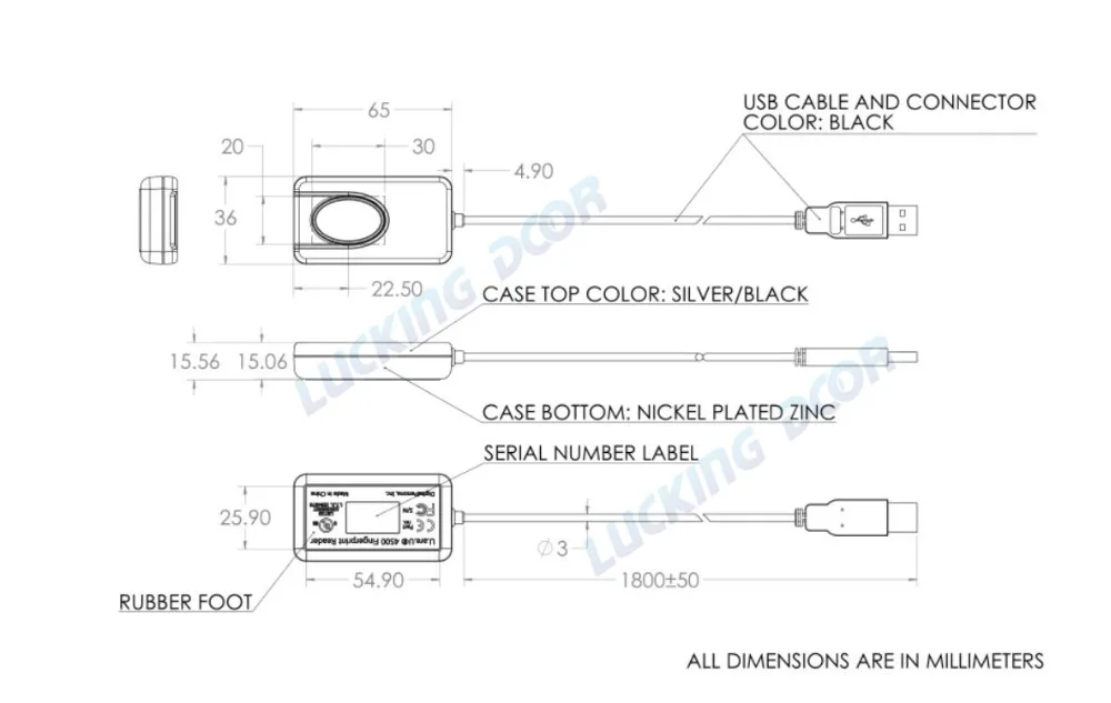 5 шт./лот u are u 4500 DigitalPersona USB биометрический сканер отпечатков пальцев Сканер отпечатков пальцев Бесплатный SDK сделано в Филипп