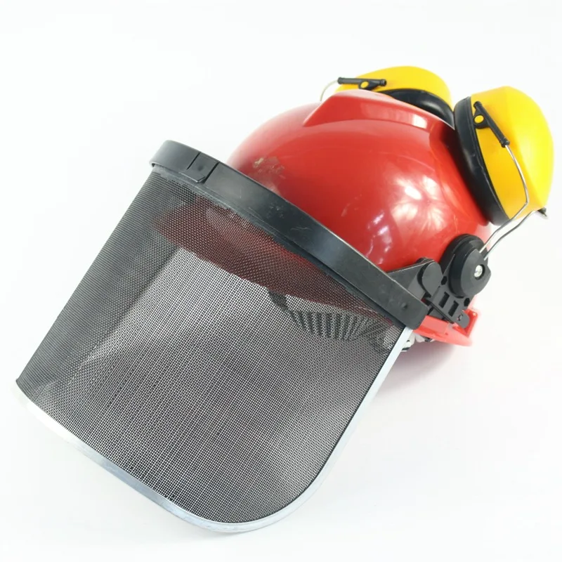 

Iron Mesh Face Shield Earmuff Two Piece Set Combination PROVIDE Card Manufacturers with Safety Helmet-Mask Anti-Cutting 305E-2