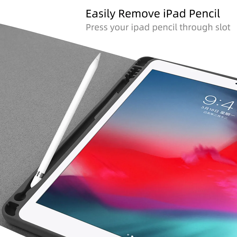 Для iPad 10,2 дюймов ТПУ сенсорный Bluetooth американская клавиатура из искусственной кожи Чехол Набор планшет защитный противоударный чехол ПК клавиатура