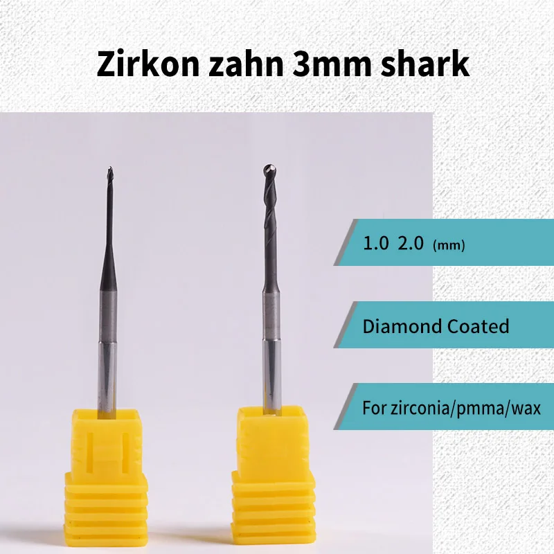 3 шт. zirkon zahn cad cam M5/M3 мм фрезерный станок без покрытия/Алмазное покрытие Burs