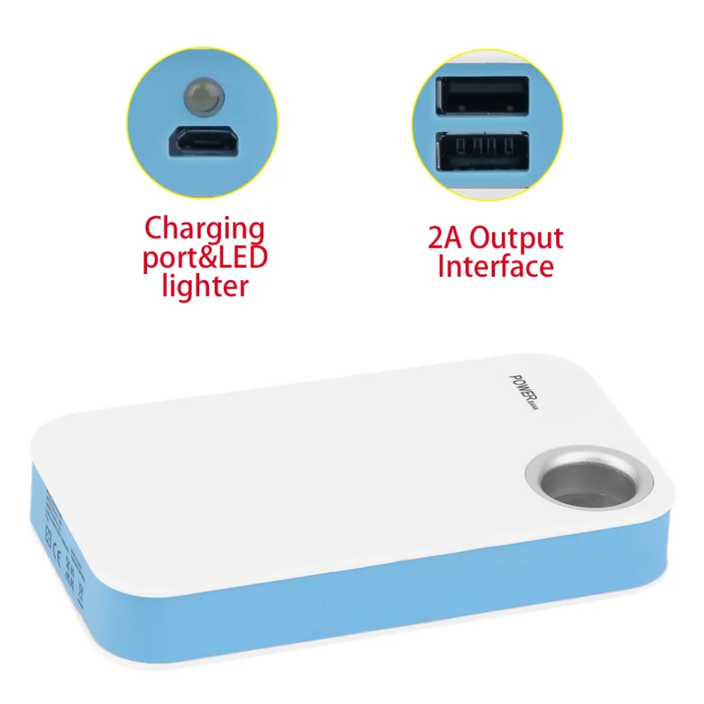 External Batteries Portable Mobile Phone Backup Bank with Two USB Interface Charger Portablefor 13000mah jump starters