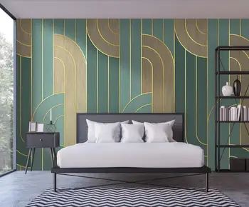 

3D Abstract Wallpaper Mural for Bedroom Stereo Geometric Strip Wall Murals Art Wall Decor Papel De Parede Designer Wallpaper