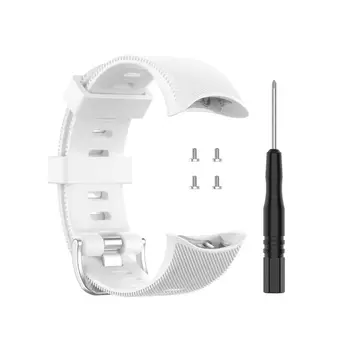 

Silicone Watch Band Metal Clasp Wrist Strap for Gar-min Swim 2 Smart Watch