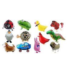 12 шт ходячие воздушные шарики в виде животных День Рождения Декор Дети подарок-в том числе черепаха, лягушка, Huntaway, жук, пингвин, автомобиль и