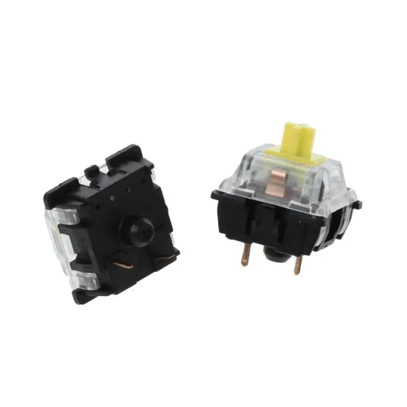 10 шт. механическая клавиатура Gateron MX 3 Pin желтый переключатель прозрачный