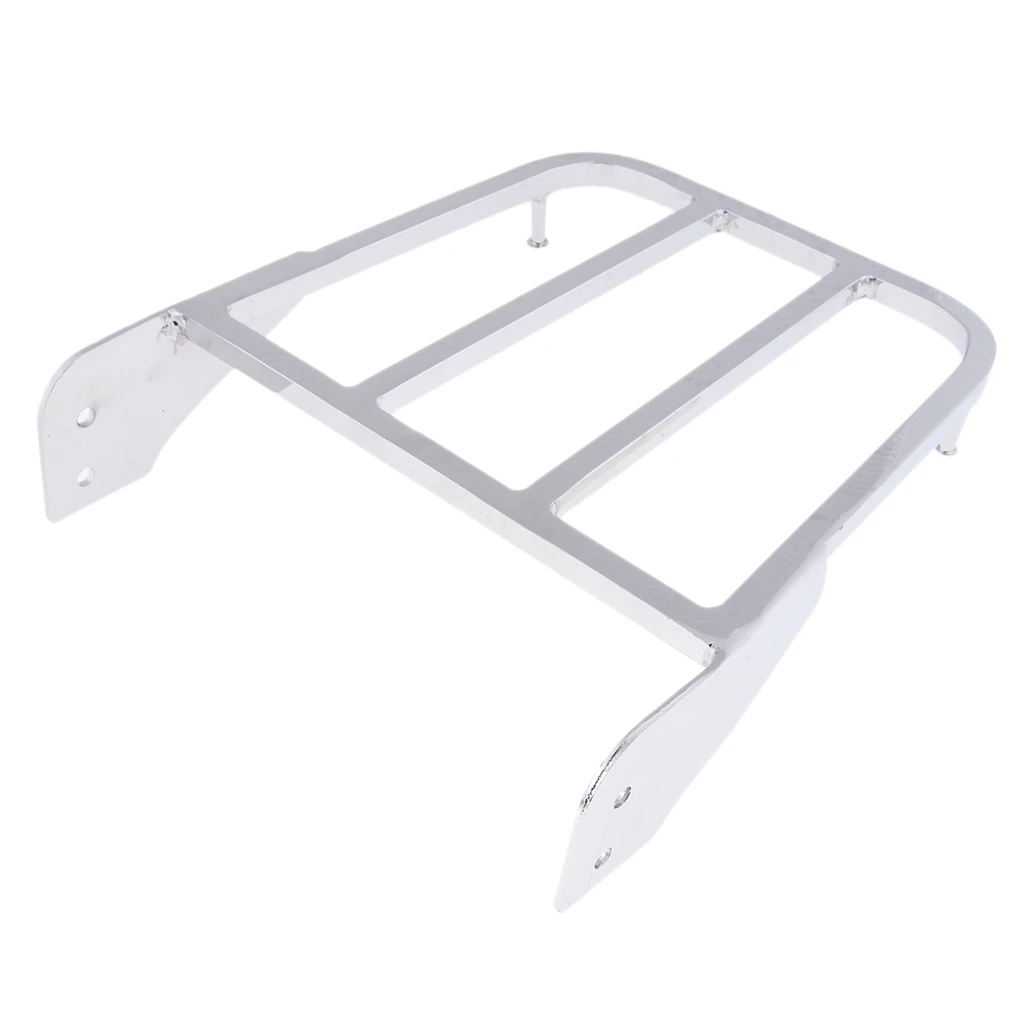 Motorcycle Sissy Bar Luggage Rack Tail Box Saddlebag Shelf for Suzuki Intruder/Volusia VL800 2001-2011 (Silver)