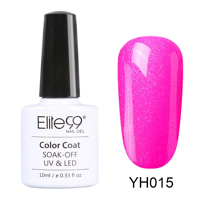 Elite99 10 мл Розовый Цветной Гель-лак для ногтей Soak Off Маникюр праймер верхнее покрытие Гель-лак Полупостоянный Гибридный гвоздь арт-гель лак - Цвет: YH015