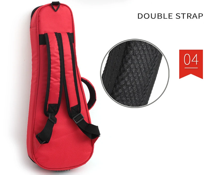 Ukulele Hard Box Case Bag 21 23 24 26 Inches Soprano Concert Tenor Ukelele Guitar Accessories Parts Gig Sponge Waterproof