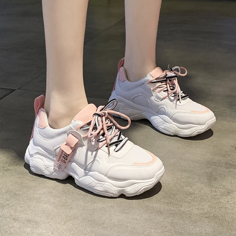 

LZJ INS New 2020 Spring and Autumn Ladies Vulcanized Shoes Wild Breathable Mesh Fashion Dad Shoes Zapatos De Mujer Plus Size 40