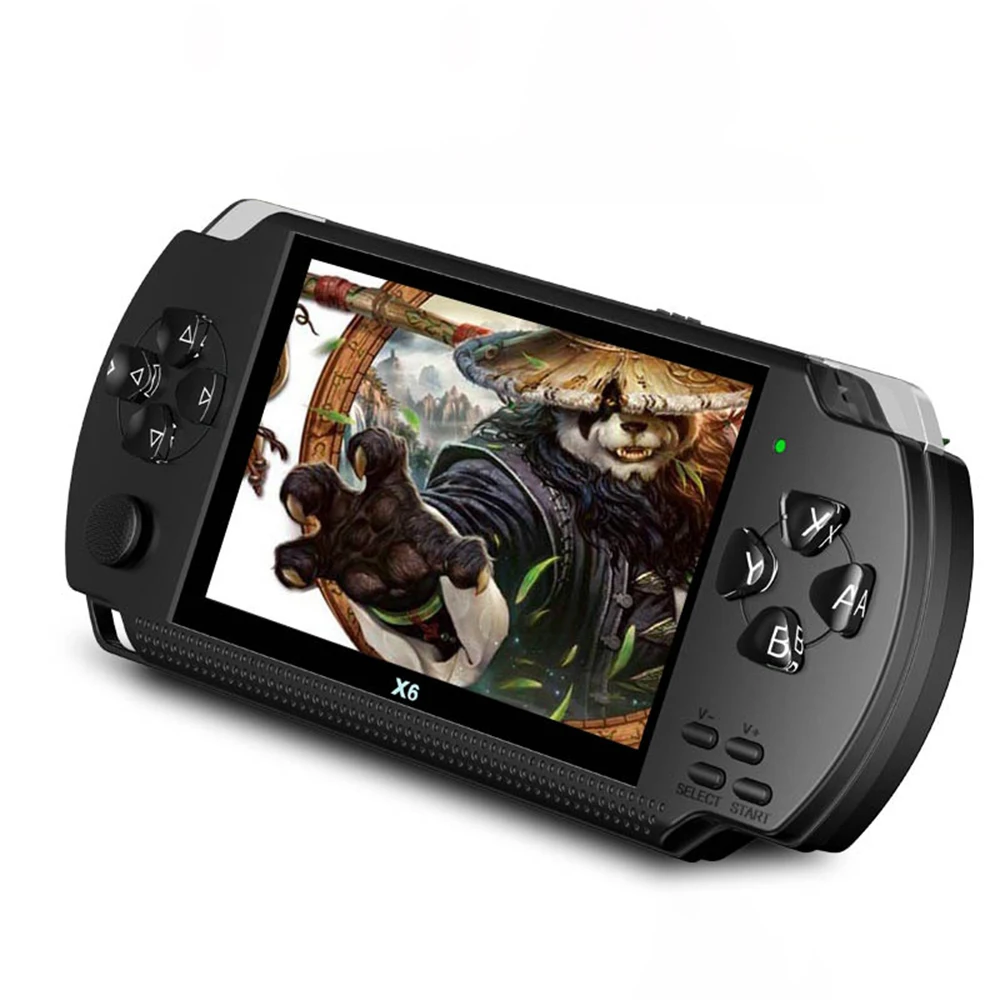 Видео игровая консоль X6 плеер для psp игры ручной Ретро игры 4,3 дюймов экран Mp4 плеер Игры Поддержка камеры/видео/электронной книги