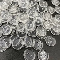 50/100pcs 15mm Mix Clear 2 Holes Button Sewing Craft Scrapbook Garment PT141 1