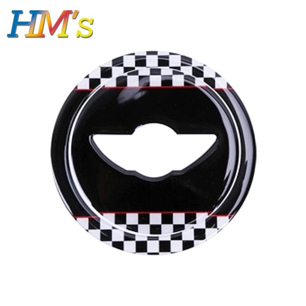 Для Mini Cooper R56 R55 R57 Автомобильный руль Центральная панель наклейка для Mini Cooper Countryman R60 для Mini R56 R55 R60 запчасти - Название цвета: Double Checker