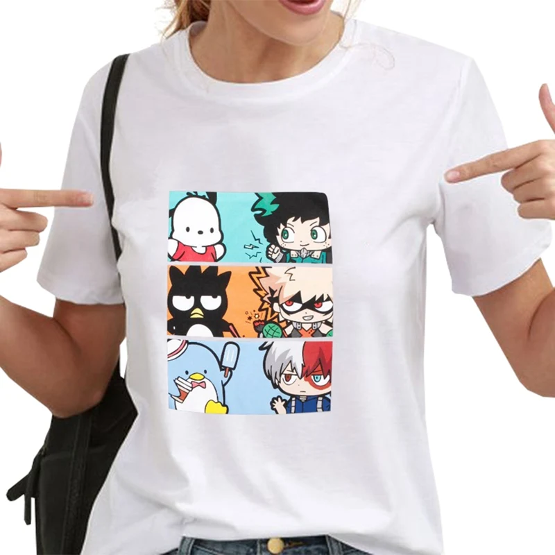 

Japanese Anime My Hero Academia T-Shirt My Hero Academy Printed Short Sleeve Graphic Tee For Men Women