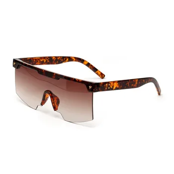 

Women Men Rimless Sunglasses Fashion Brand Designer Oversized Squre Sun Glasses Vintage UV400 One Piece Wild Sunglass Eyewear