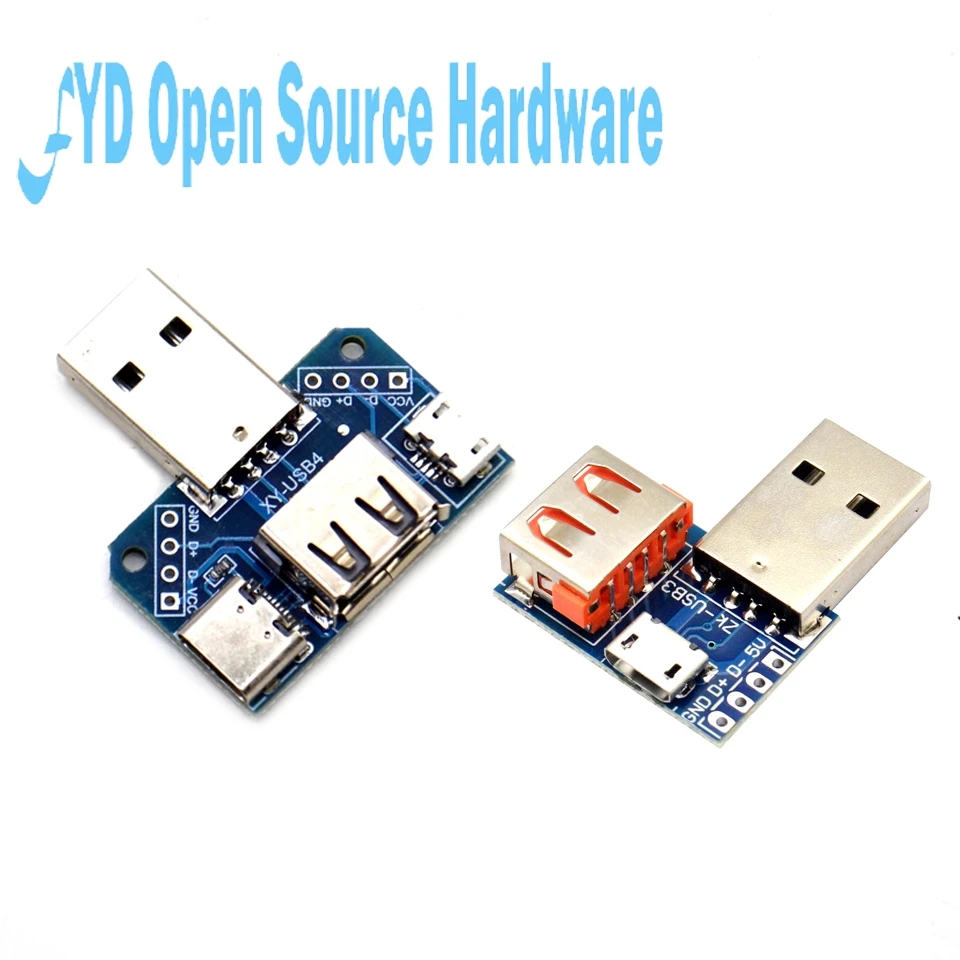 USB коннектор для Type c Micro Female 2 54 4P тест плата передачи данных адаптер|Интегральные