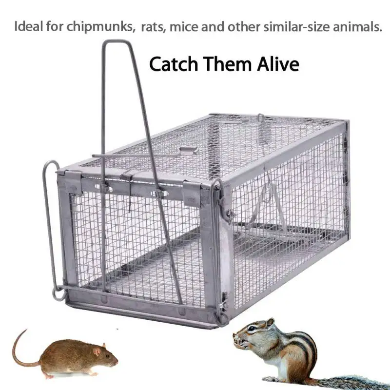 

Reusable Rat Trap Heavy Duty Mouse Pest Animal Mice Hamster Cage Control Bait Rodent Repeller Catch Live Rat Hamster Trap