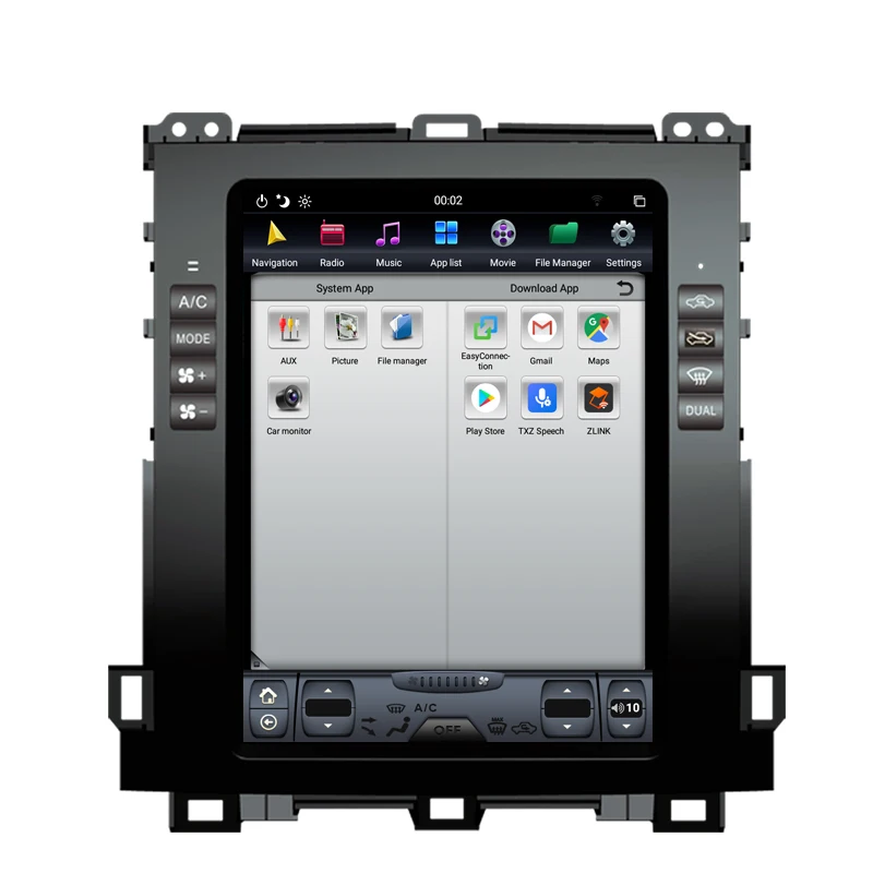 Excellent NAVITOPIA 10.4inch 4G+64GB Tesla Style Vertical Screen Android 8.1 Car DVD GPS Navigation for Toyota Prado 2002-2009 12