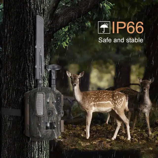 Solar 4G Hunting Cameras Photo Traps Scout Wild Camera Trail GPS/Email/MMS/FTP/GSM Night Vision External Solar Charger Camera 4G - Image 5