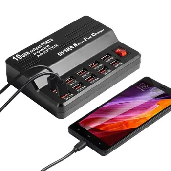 

EU Plug 10 Ports USB Charger 3.5A Quick Charge For iPhone iPad Samsung Multiple Wall Charger Mobile Phone Universal Adapter