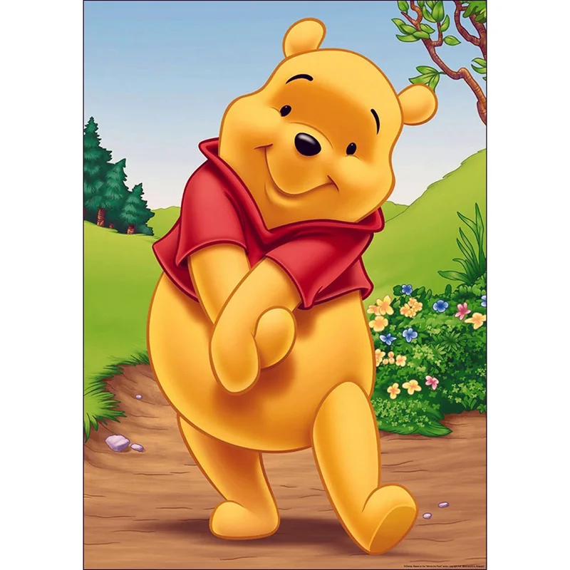 

5d Full Round Drill Diamond Painting Mosaic Winnie The Pooh Diamond Rhinestone Embroidery Cross Stitch Home Decor Children Gifts
