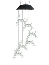 Lampe Led solaire à 6 LED avec carillon, luminaire décoratif d'intérieur, luminaire décoratif d'extérieur, idéal pour un jardin, une cour ou une fenêtre 