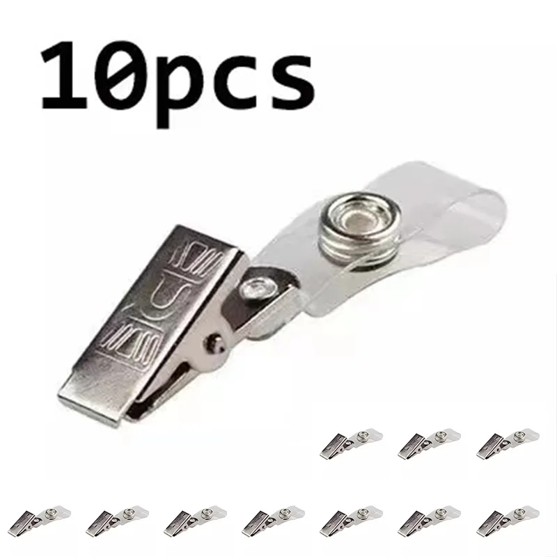 10pcs Fashion New Design Work Card Holder Clip For Office Teacher Badge Accessories Medical Workers Sleeve Clamp | Канцтовары для