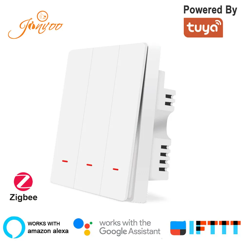 Jinvoo умный переключатель Zigbee, умный сенсорный светильник, Переключатель ЕС Alexa, приложение Google home, пульт дистанционного управления, питание от Tuya