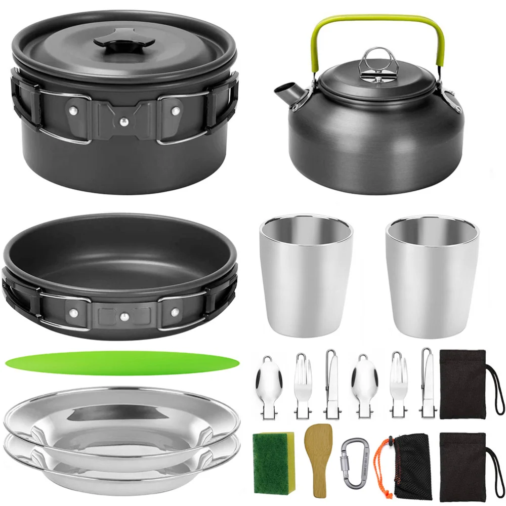 

1 Set Portable Pot Set Camping Tool Simple Camping Cookware for Hiking