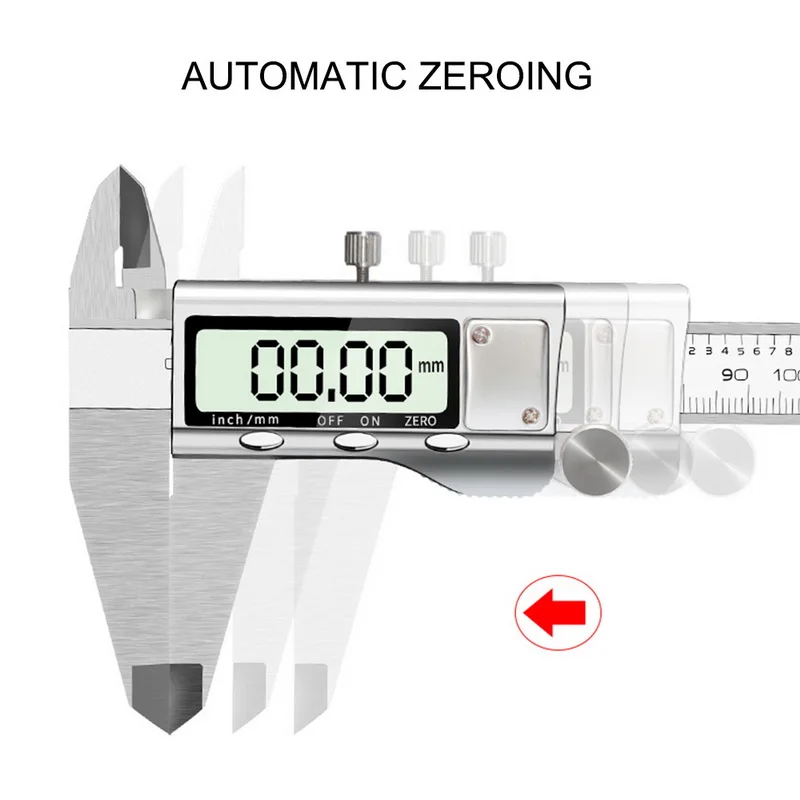 Цифровой штангенциркуль 6 дюймов 150 мм из нержавеющей стали Электронный штангенциркуль микрометр измерительные приборы глубины с ЖК-экраном