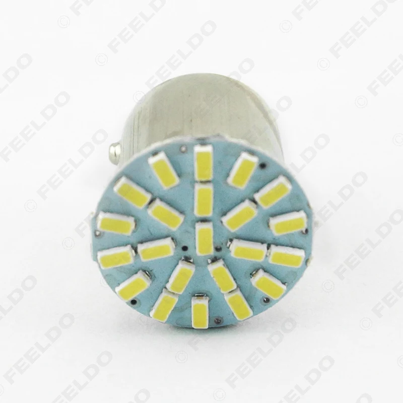 FEELDO 100 шт Белый Автомобиль 1156 BA15S 22SMD 3014 SMD светодиодный свет лампы поворота сигнальные огни# HQ3071