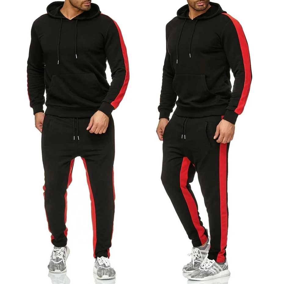 Zogaa Повседневная приталенная рубашка с длинным рукавом, стильная куртка, брюки, Мужская Уличная одежда для бега, повседневный мужской комплект из 2 предметов, спортивный костюм