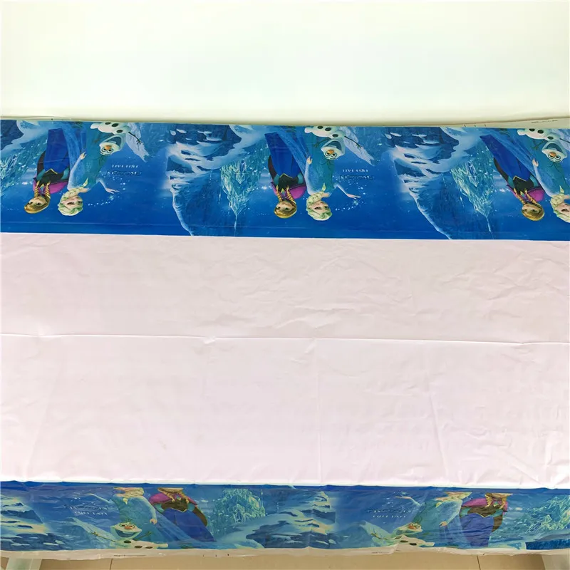 1.08*1.8M Anna And Elsa Princess Frozen Party Theme Party Decoration Disposable TableCloth Cover Birthday Table Party Supplies