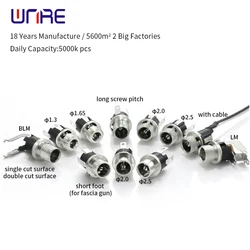 5.5x2.1mm 5.5x2.5mm DC Socket With Nut DC Power Jack Socket Female Panel Mount Connector DC025 DC-025M 5521 5525 Male Plug