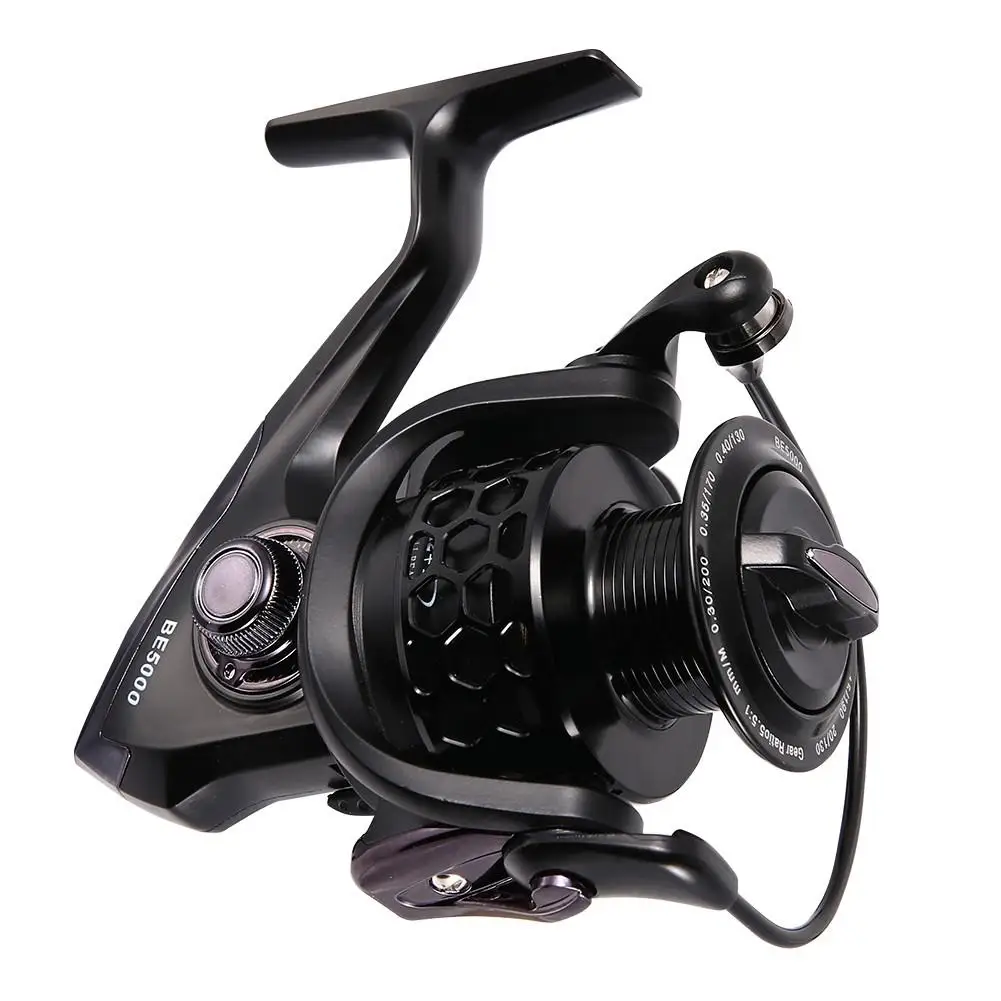 

MeterMall Spinning Reel Ultra Smooth 12+1BB Bearing Fishing Reel Honeycomb Design CNC Machined Aluminum Spool