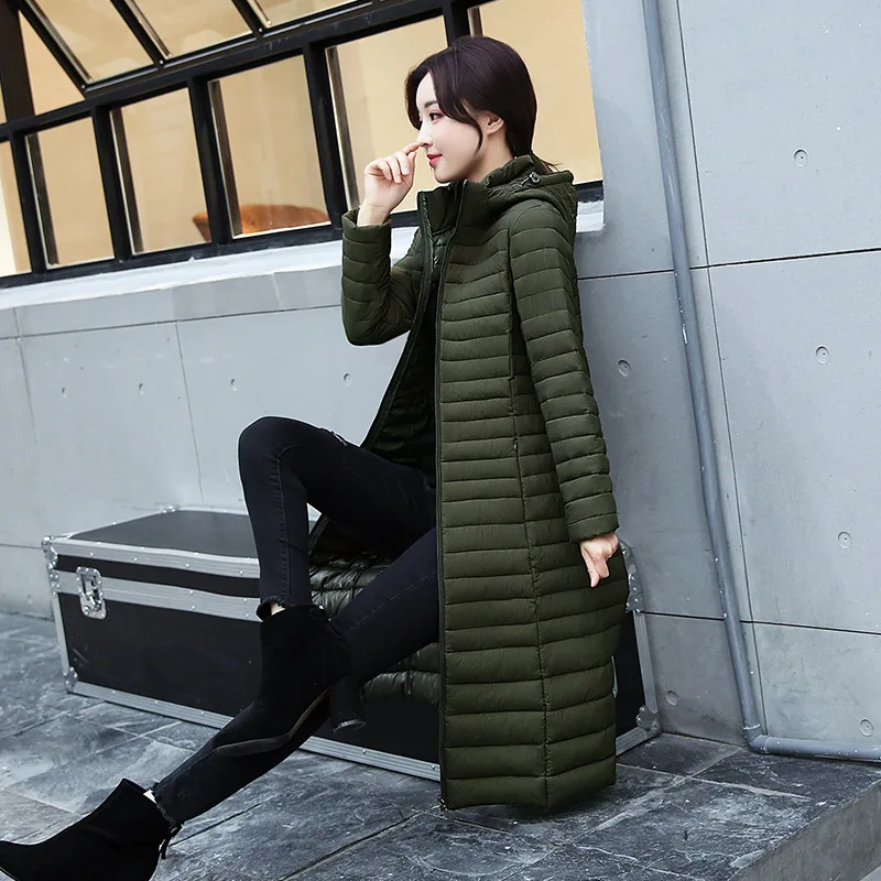 

2019 Autumn & Winter Korean-style New Style Thick Casual Versatile Fashion Elegant Warm Mid-length Cotton Coat WOMEN'S Coat Fash