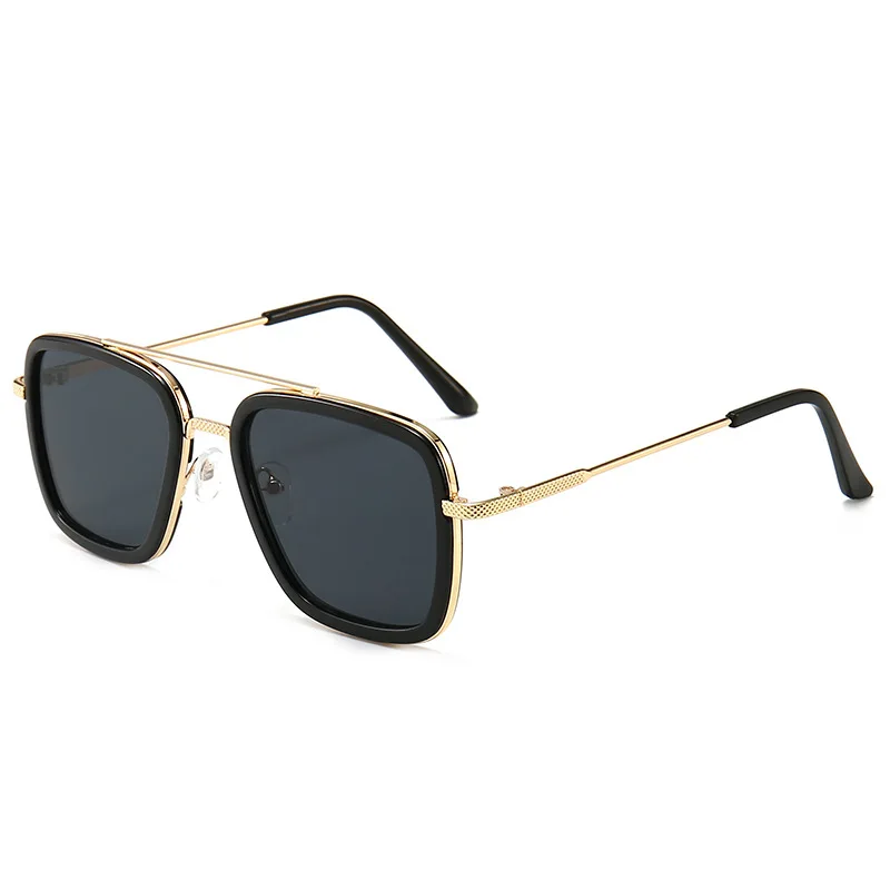 Lentes Tony Stark Sunglasses Kids Metal Square Vintage Girls And Boys 8-16 years old Children Sun Glasses gafas