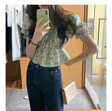 

2021 New Womens Blouse Summer Spring Shirt Female Oversize Women Blouses Femme Chiffon Blusas Casual Elegant Vintage Long Print