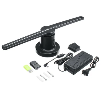 

224 LED Black Advertising Machine Holographic Projector Display Fan 100-240V Clear Image WIFI Portable 3D Easy Install Cinemas