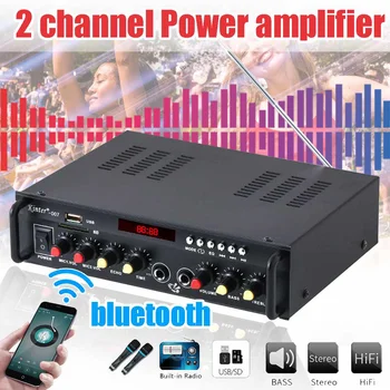 

12/220V 2CH HIFI Digital bluetooth Car Audio Power Amplifier Amplifiers Home Car FM Radio Stereo Music Player W/Remote Control