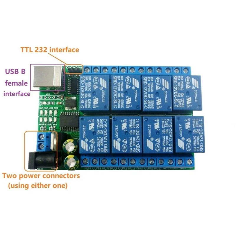 FFYY-Usb Ttl232 Uart Pc Mcu Com релейный модуль Ch340 Win10 Linux 8Ch