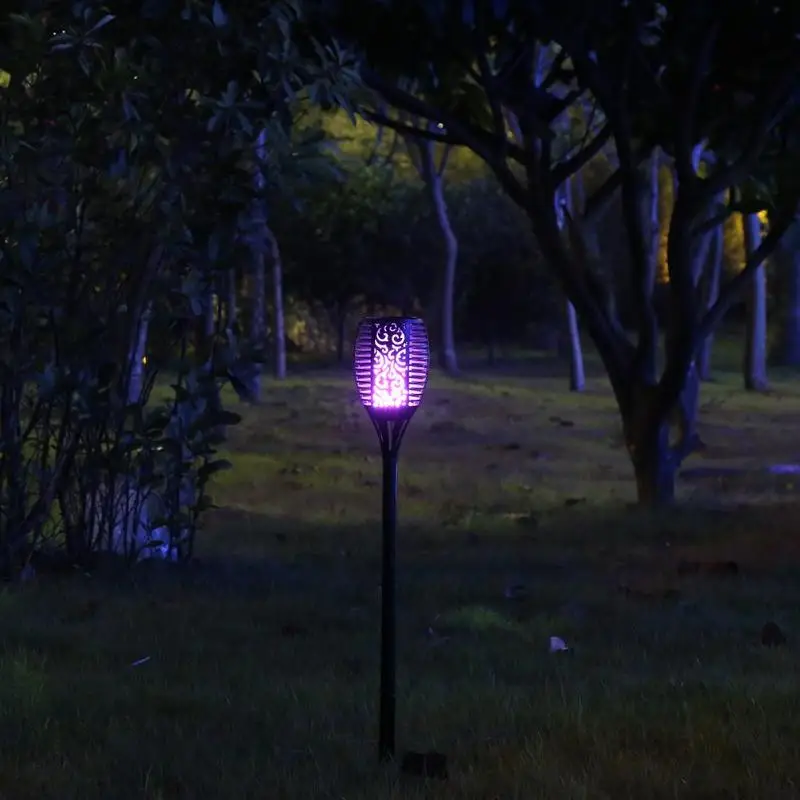 Солнечный 66LED красочный светильник с пламенем, уличный IP65 Водонепроницаемый фонарь, Лампа безопасности для балкона, сада, лужайки, крыши, виллы