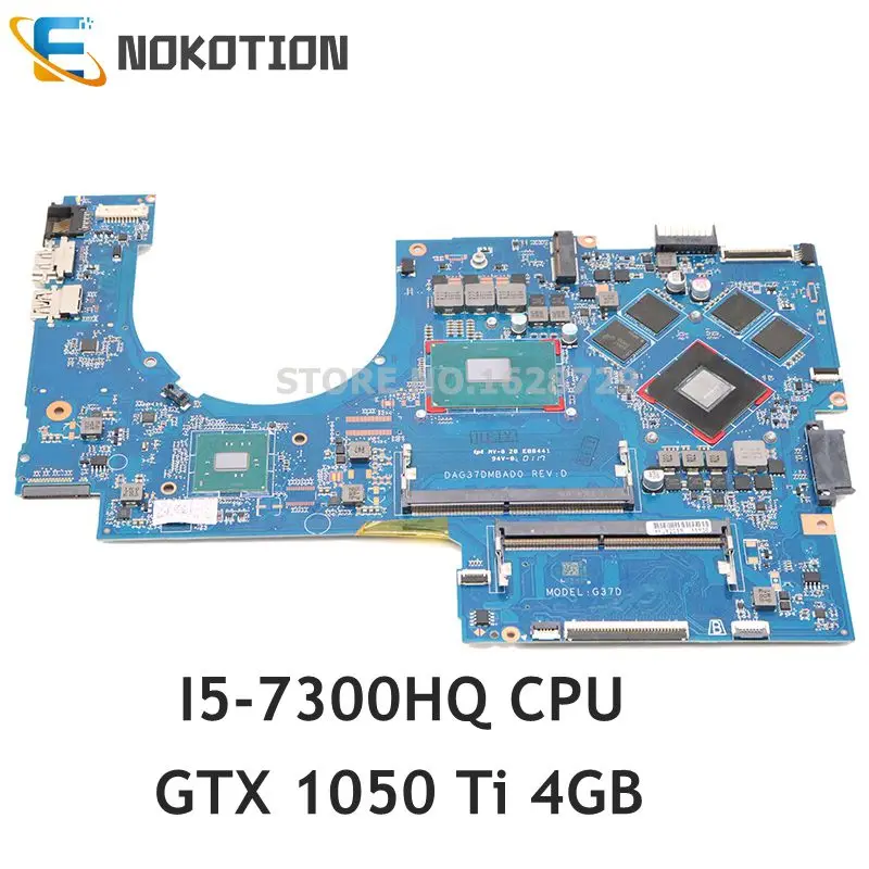 NOKOTION 915468-601 915468-001 DAG37DMBAD0 для hp Pavilion 17-AB 17-W серия материнская плата для ноутбука GTX 1050 Ti 4 Гб I5-7300HQ DDR4