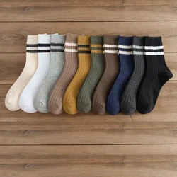 10Pcs/Lot Pure cotton warm winter harajuku Men's socks New year compression White sock for man wholesale trend free shipping