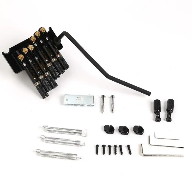 

6 Strings Electric Guitar Bridge Set Practical Tremolo Delay Durable Effect Very Good Headless Guitar Prime Tremolo Bridges