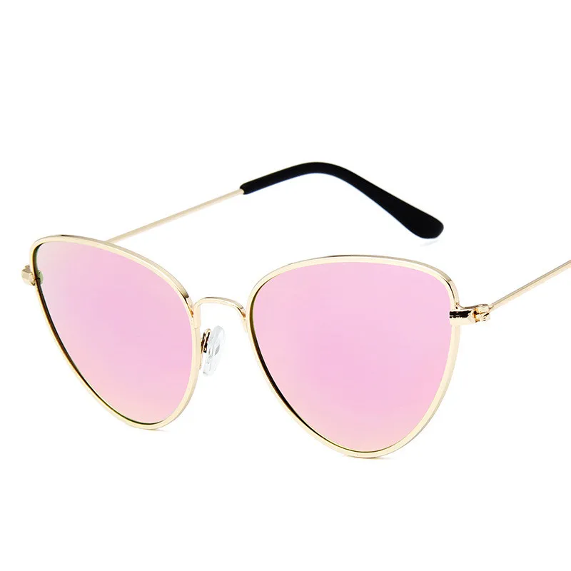 GoldPink RBROVO, винтажные женские солнцезащитные очки Cateye, брендовые, дизайнерские, яркие цвета, уличные, солнечные очки для улицы, Oculos De Sol Feminino - Цвет линз: GoldPink